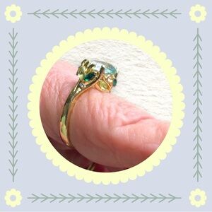 Floral Crystal Rhinestone Fashion Ring